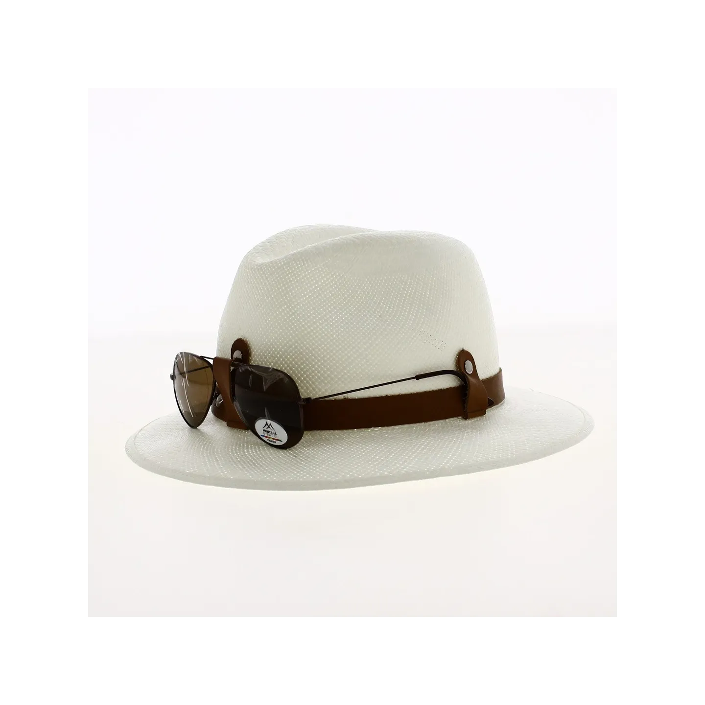 Chapeau Panama Antibes avec lunette de soleil