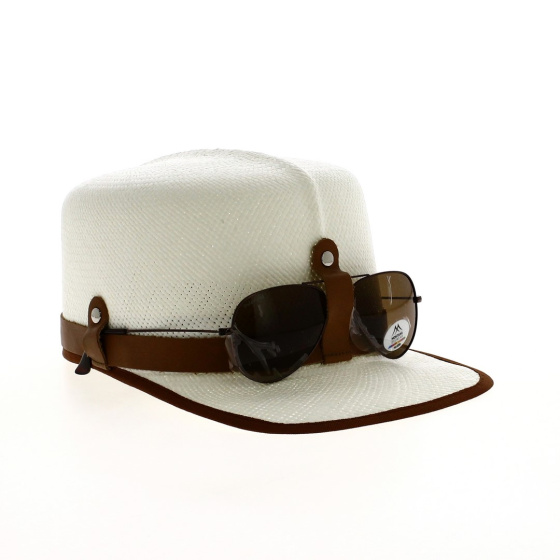 Casquette Panama Arles avec lunette de soleil Casquette Panama Arles avec lunette de soleil
