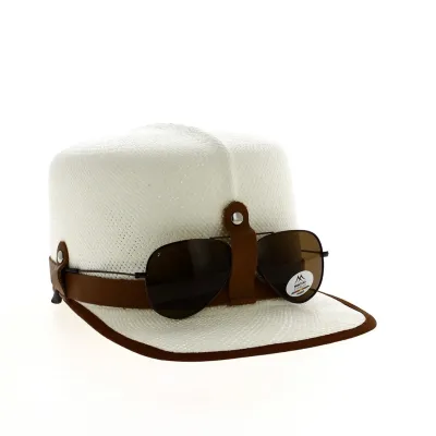 Arles Panama Cap with Sunglasses