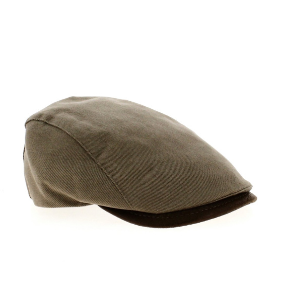 Montbrison brown cotton flat cap