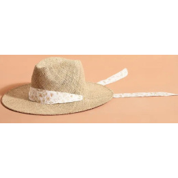 Traveller Sombrero Straw Hat with Scarf Wide Brim - Traclet