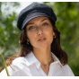 Vittoria Cotton Denim Newsboy Cap - Fléchet