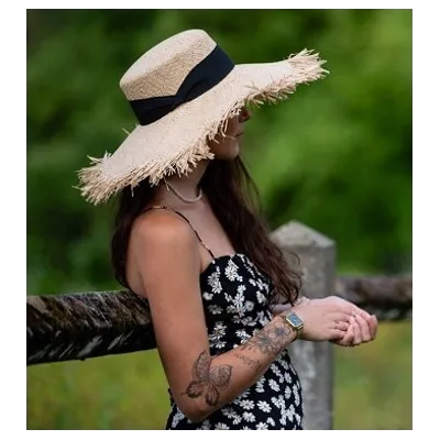 Alessia Beach Raffia Wide-Brimmed Hat - Traclet  Reference: 20125 | Traclet Hatmakers