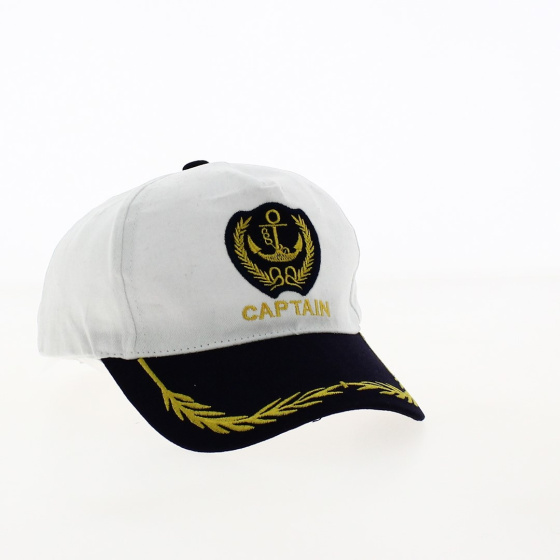 Casquette Baseball Capitaine Personnalisée Coton Blanc - Traclet Casquette Baseball Capitaine Personnalisée Coton Blanc - Traclet