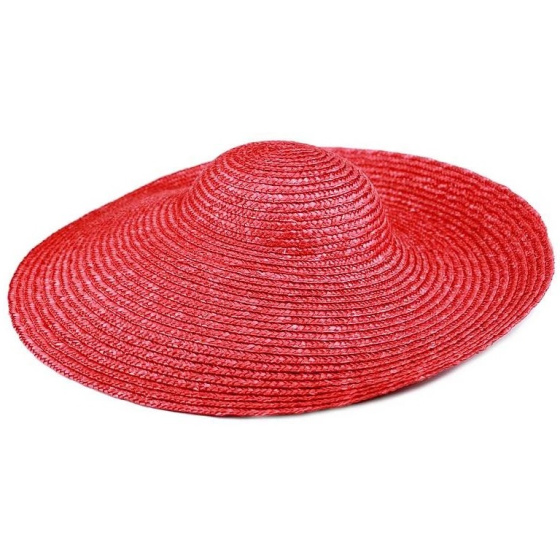 Daniela Wide-Brimmed Hat Natural Straw Plum - Traclet