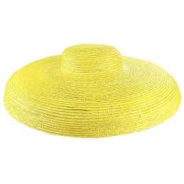 Iris Wide-Brimmed Yellow Straw Hat - Traclet