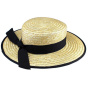 Brianna Natural Straw Boater Hat - Traclet