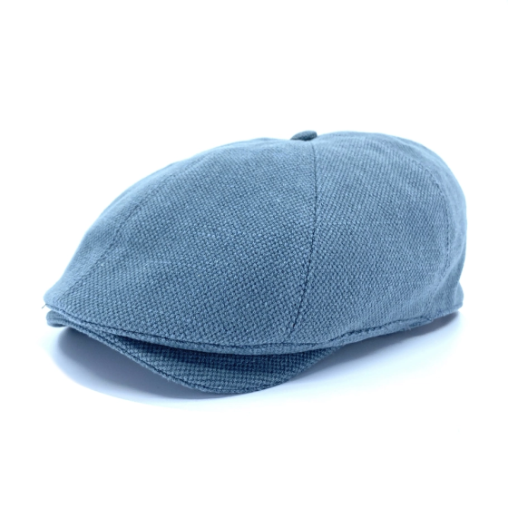 Grey Eight Panel Cotton Cap - Le Chapoté Paris