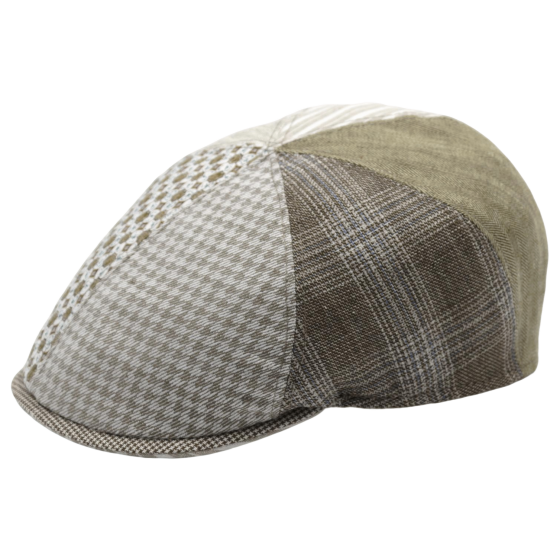 Curved Cap Nazzaro Patchwork Linen & Cotton - Marone Curved Cap Nazzaro Patchwork Linen & Cotton - Marone