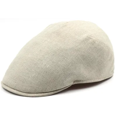 Villemontais Flat Cap UPF 40+ UV Protection Linen Beige - Traclet - Traclet Reference: 9600 | Traclet Hat Shop