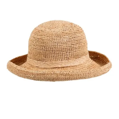 Beige Camelia Raffia Breton Hat - Traclet Reference: 3406 | Traclet Hat Shop