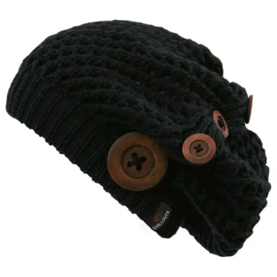 Black Nelly Wool Knit Beret - Traclet Reference: 20189| Traclet Hat Shop