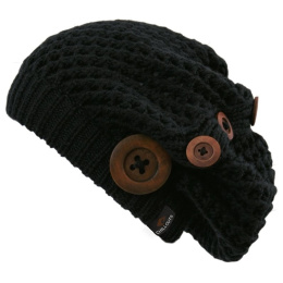 Black Nelly Knit Beret - Traclet