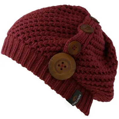 Béret Laine Tricot Nelly Bordeaux - Traclet