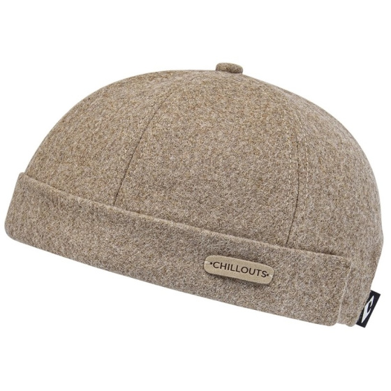 Todd Beige Wool Docker Beanie - Traclet