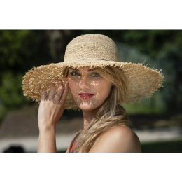 Sandra Beach Raffia Wide-Brim Hat - Traclet
