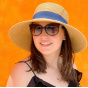 Amalfi Paille Papier Marine sun protection hat - Traclet