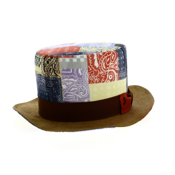 Chapeau haut de forme patchwork
