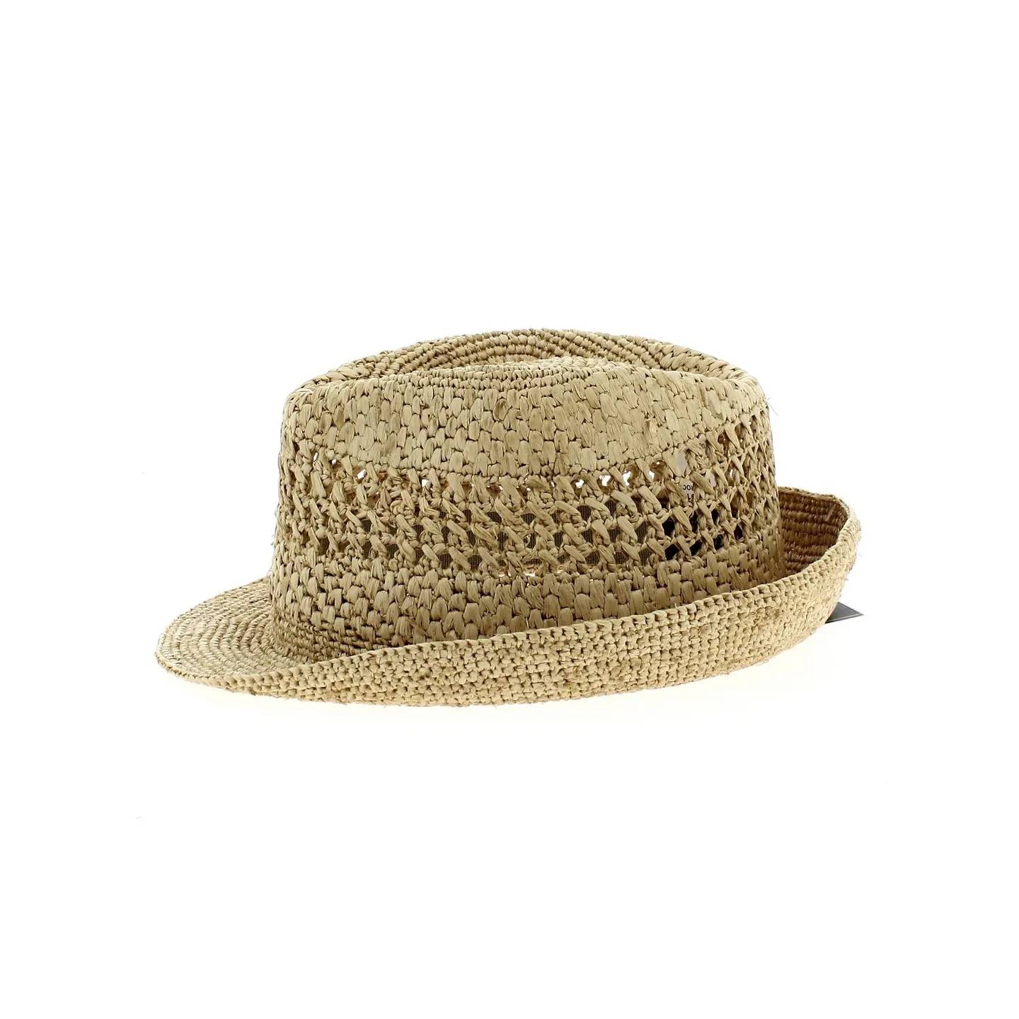Fancy crochet raffia hat