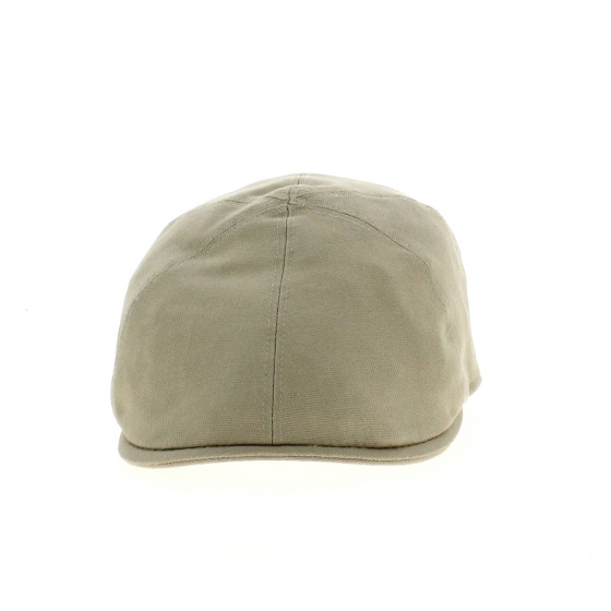 Geneva Duck Bill Cap in Beige Cotton