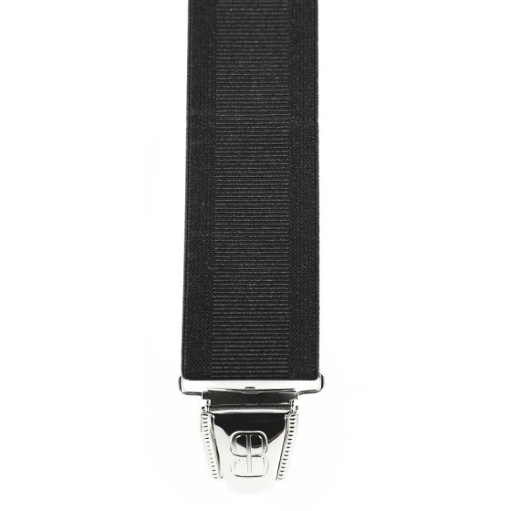 Bretelles Coloris Uni à Pince Dos Cuir forme Y 130 Made in France