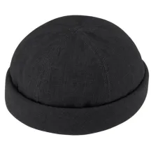 Bonnet Docker Cooper Lin Noir - Traclet réf 20248 chapellerie traclet