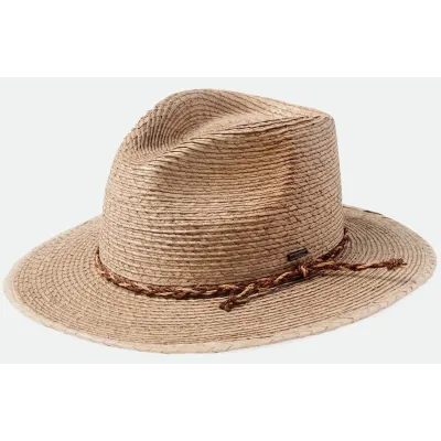 Brixton Messer Straw Fedora Hat UPF 50+ Reference: 20253| Chapellerie Traclet