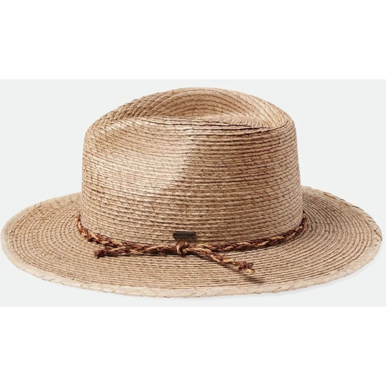 Brixton Messer Straw Fedora Hat UPF 50+