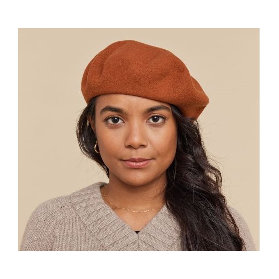 Paris Wool Beret Rust - Heritage By Laulhère