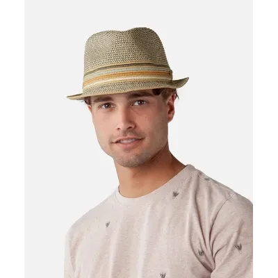 Trilby Fluoriet Beige & Khaki Straw Hat - Barts Reference: 20280| Traclet Hat Shop
