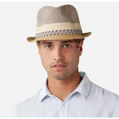 Chapeau Trilby Fluoriet Paille Beige - Barts  Reference : 20281| Chapellerie Traclet