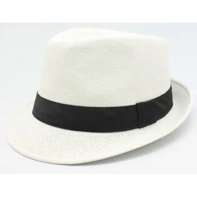 White Paper Straw Trilby Hat Groove - Traclet Reference: 20282| Chapellerie Traclet