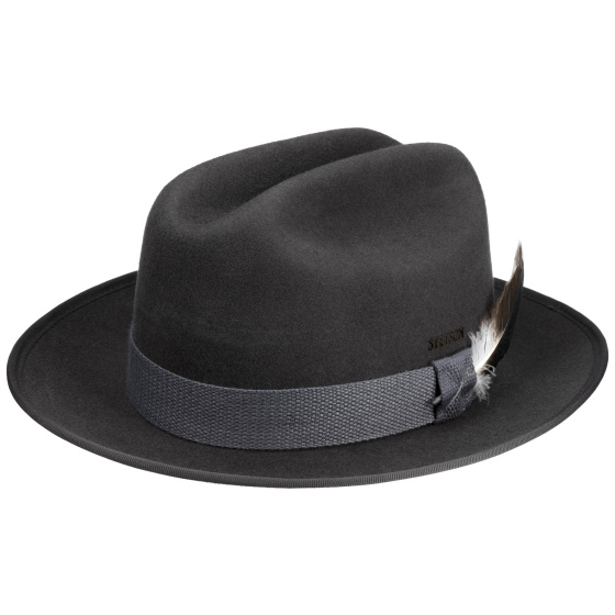 Chapeau Haut De Forme Style Britannique / Fedora - En Laine - Couleur Noire - Taille M (56-58 Cm) - Style Européen Américain - Pour Homme