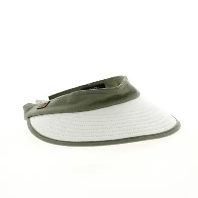 Bauloise Pornichet Visor Cap 8.5 cm - White and Windsor - Soway Reference: 20290| Chapellerie Traclet