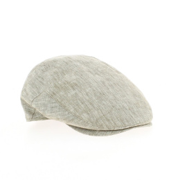 Blue checkered flat cap justin linen