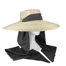 Fine Florentine Straw Wide-Brimmed Hat