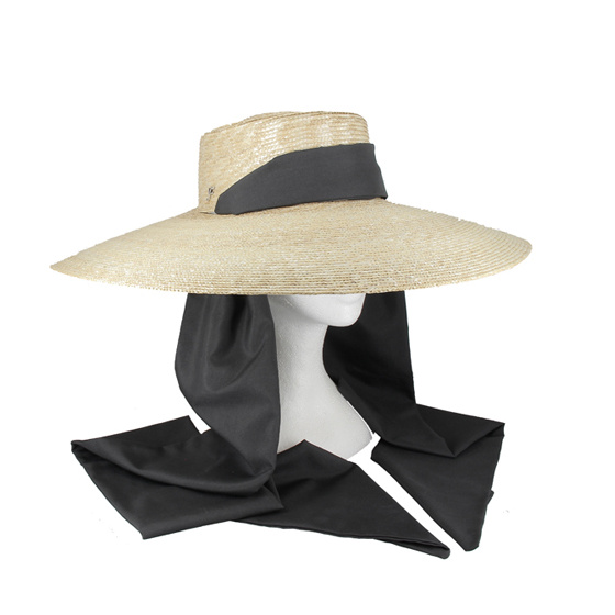 Fine Florentine Straw Wide-Brimmed Hat