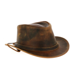 Leather traveller hat Sixpack