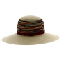 Multicolored panama wide-brimmed hat