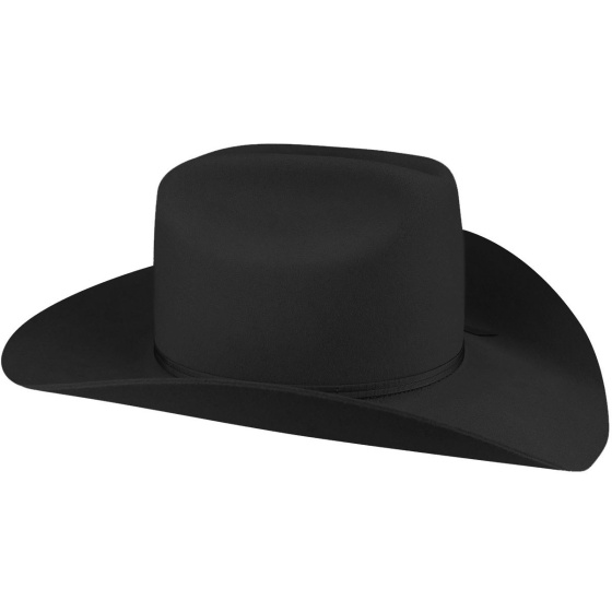 Chapeau Cowboy STAMPEDE 2X Feutre Laine Noir - Bailey