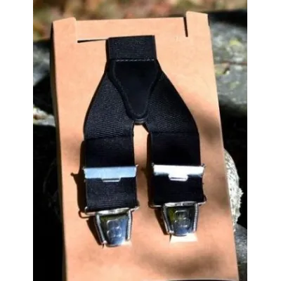 Solid Color Y-Shape Clip-on Suspenders Made in France Reference: 19277 | Chapellerie Traclet