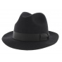 Black Wool Felt Luberon Fedora Hat