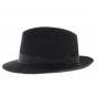 Black Wool Felt Luberon Fedora Hat