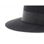 Black Wool Felt Luberon Fedora Hat