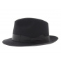 Black Wool Felt Luberon Fedora Hat