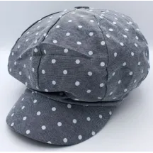 Retro Summer Newsboy Cap La Mozuky Cotton Grey - Traclet