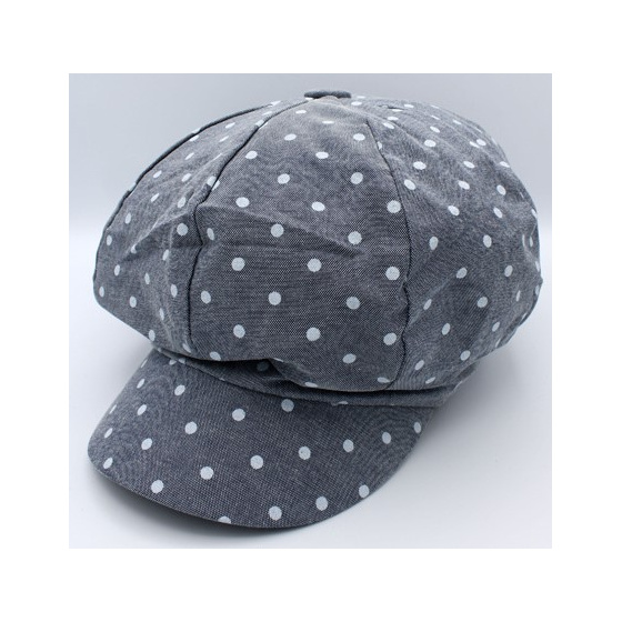 Retro Newsboy Cap Mozuky Cotton Grey - Traclet