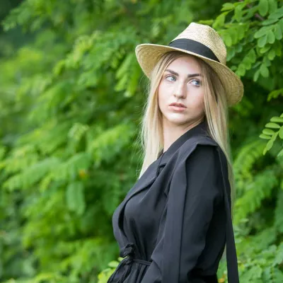 Chapeau fedora paille naturel Briançon
