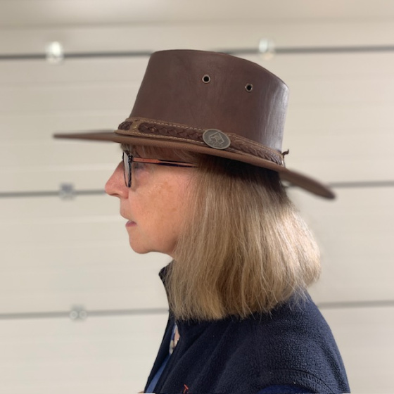 chapeau cuir femme