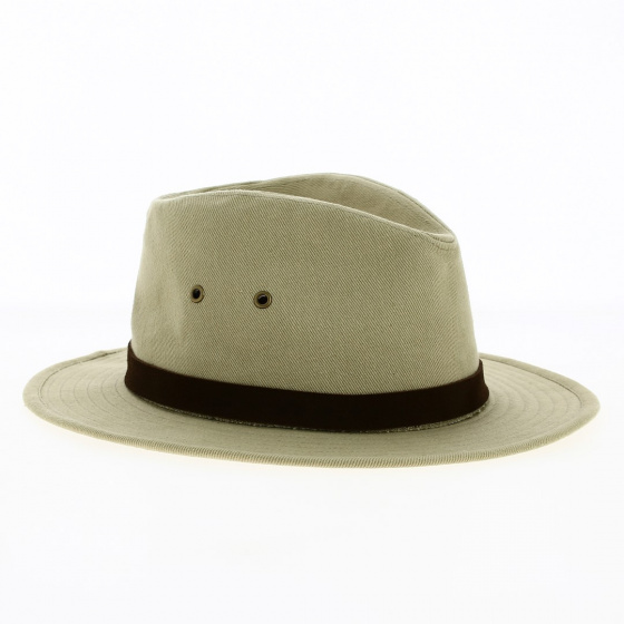 Traveller Messer Safari Beige Cotton Hat - Brixton
